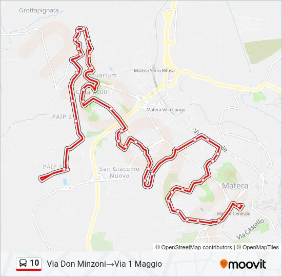 10 Bus Line Map