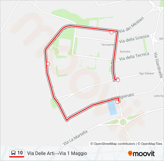 10 Bus Line Map