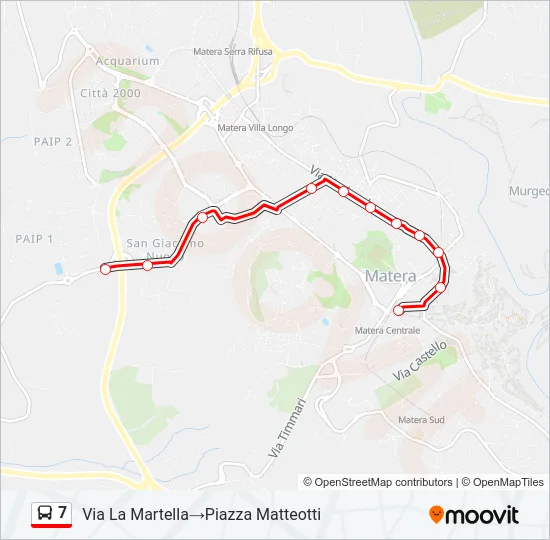7 Bus Line Map