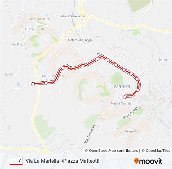 7 bus Line Map