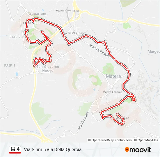 4 Bus Line Map