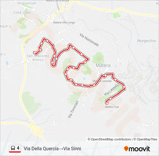 4 Bus Line Map