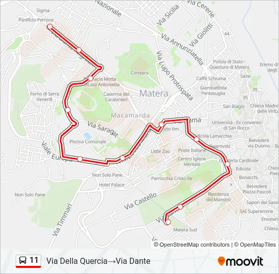 11 Bus Line Map