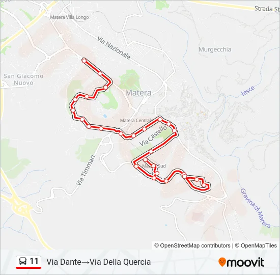 11 Bus Line Map