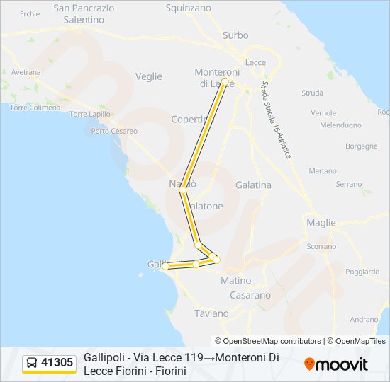 41305 bus Line Map