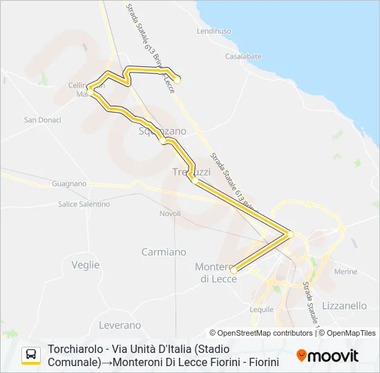 20515 - 1 Bus Line Map