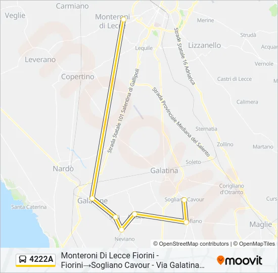4222A Bus Line Map