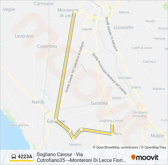 4223A Bus Line Map
