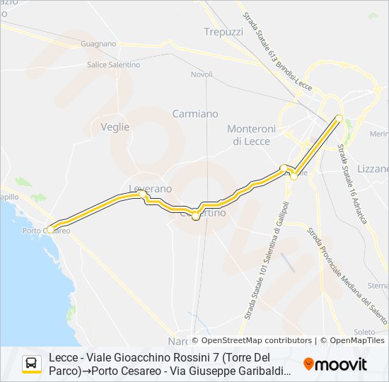21114A - SPERIMENTALE bus Line Map