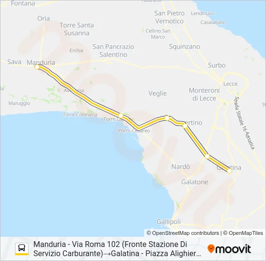 0552A - SPERIMENTALE Bus Line Map