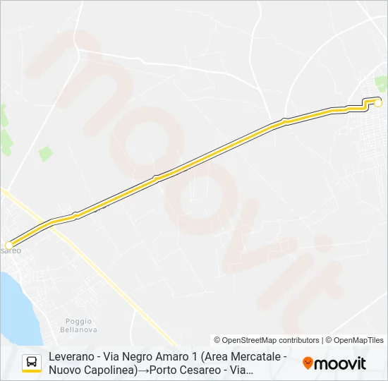 Percorso linea bus 2112 - SPERIMENTALE