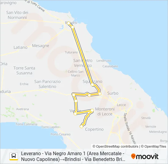 1037 - SPERIMENTALE Bus Line Map