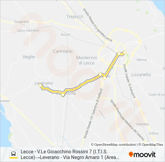 21126BL - SPERIMENTALE Bus Line Map