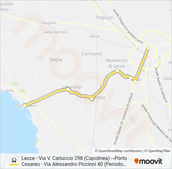 2114 - SPERIMENTALE Bus Line Map