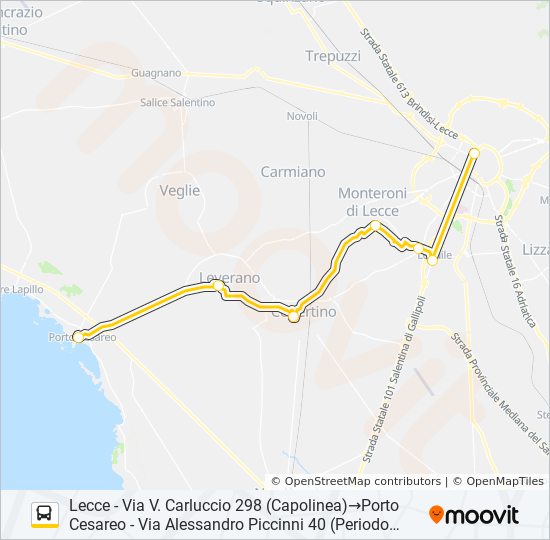 2114 - SPERIMENTALE bus Line Map