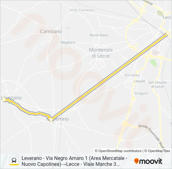 2115 - SPERIMENTALE Bus Line Map
