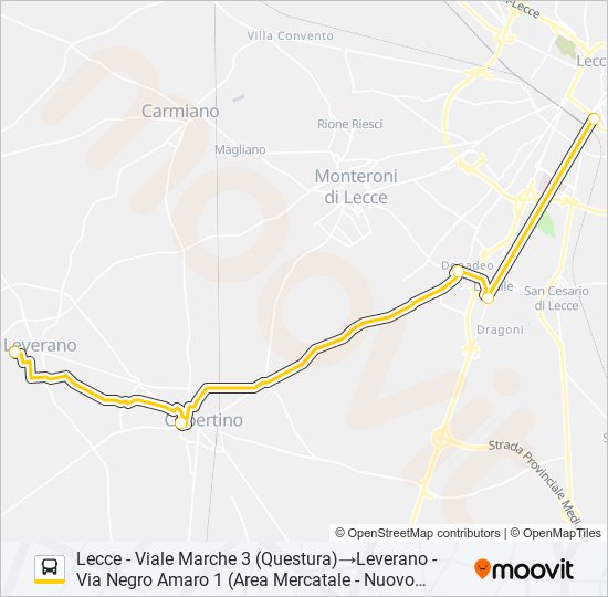 21126A - SPERIMENTALE bus Line Map