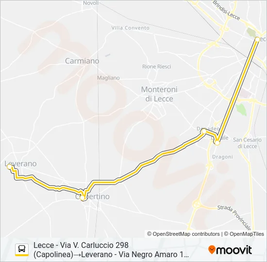 21118 - SPERIMENTALE Bus Line Map