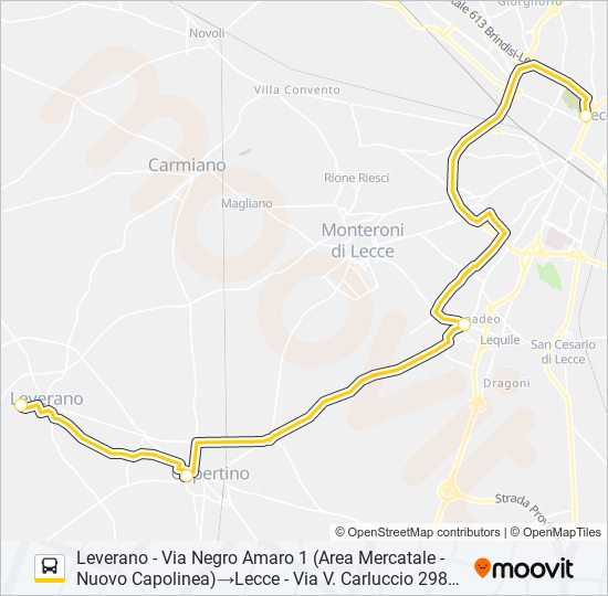 2115B - SPERIMENTALE bus Line Map