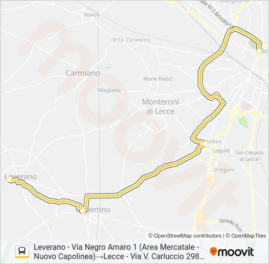2115B - SPERIMENTALE Bus Line Map