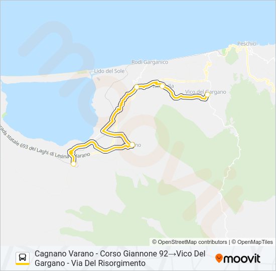 961R-I22 Bus Line Map