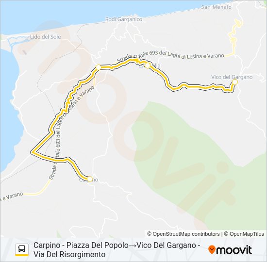 963R-I22 Bus Line Map