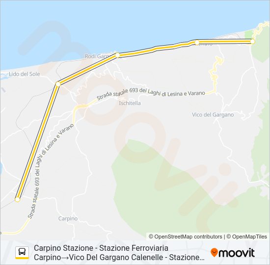 966R-I22 Bus Line Map