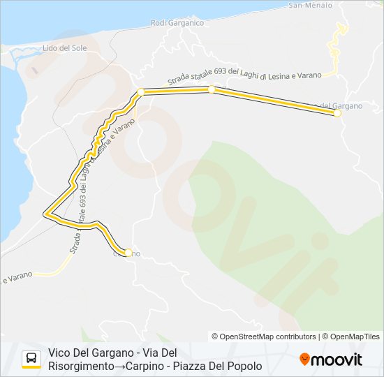 996A-I22 Bus Line Map