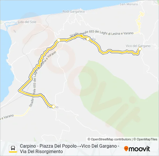 999R-I22 Bus Line Map