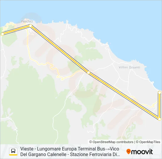 1001A-I22 Bus Line Map