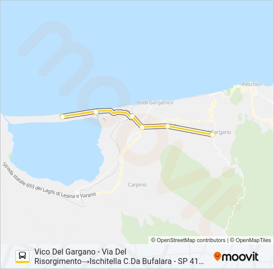 1020A-I22 Bus Line Map
