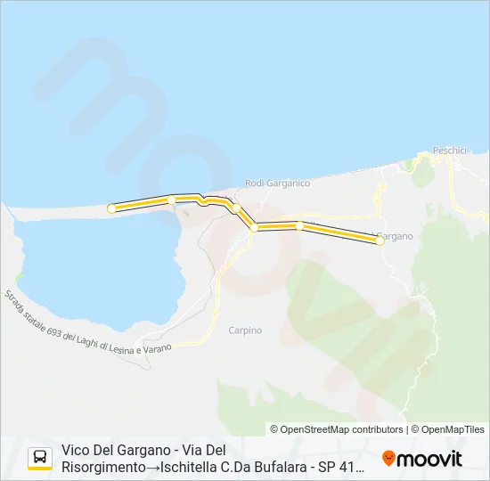 1022A-I22 Bus Line Map