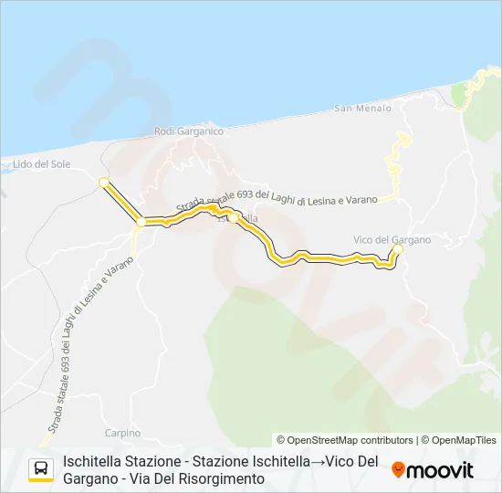 1025R-I22 Bus Line Map