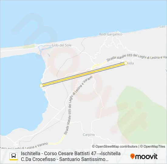 1031B-I22 Bus Line Map