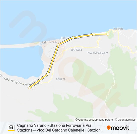 1151R-I22 Bus Line Map