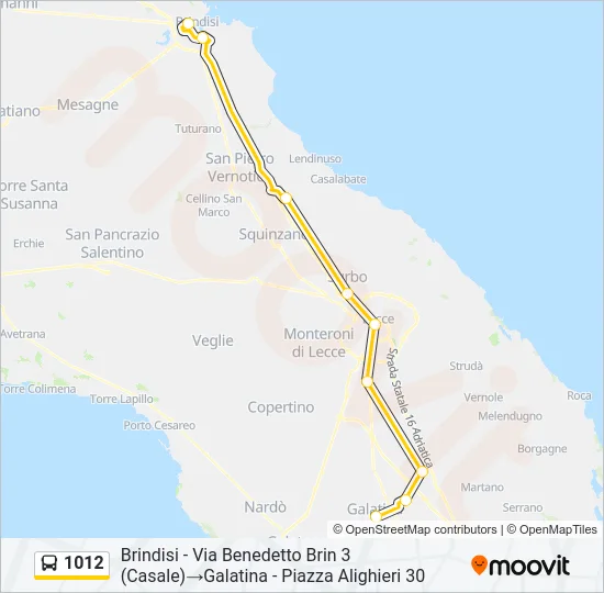 1012 Bus Line Map