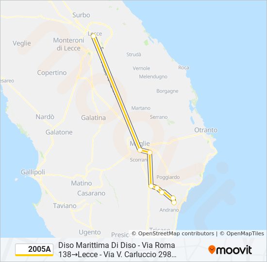 2005A bus Line Map