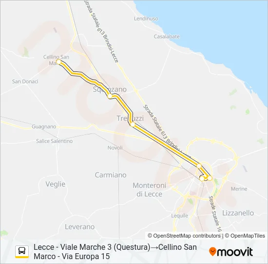 2064 + 82161 Bus Line Map