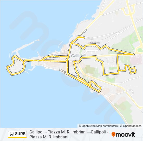 8URB bus Line Map