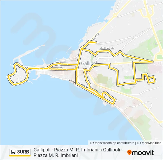 8URB Bus Line Map