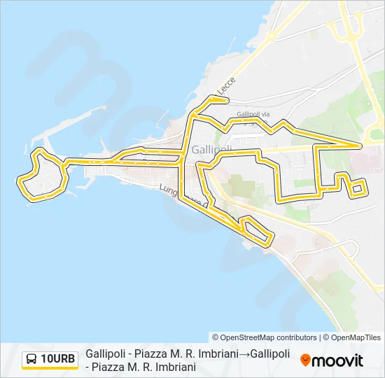 10URB Bus Line Map