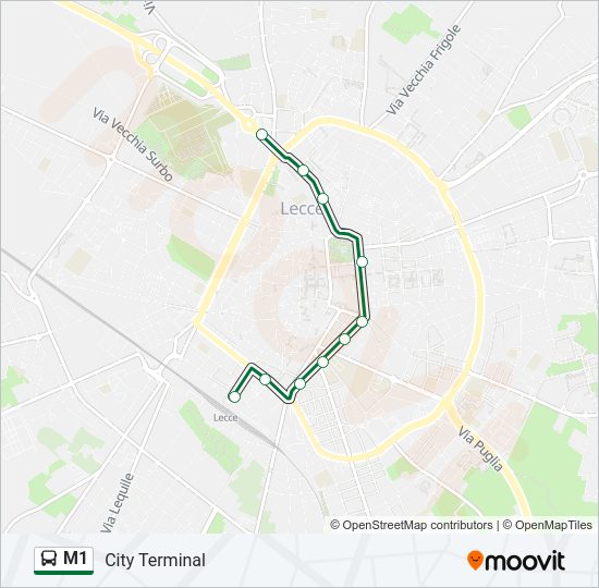 M1 Bus Line Map