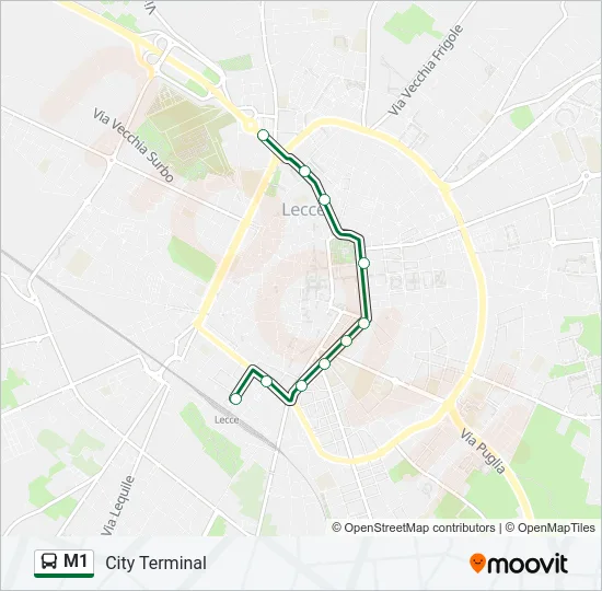 M1 Bus Line Map