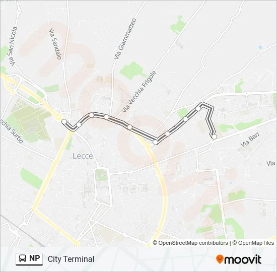 NP Bus Line Map