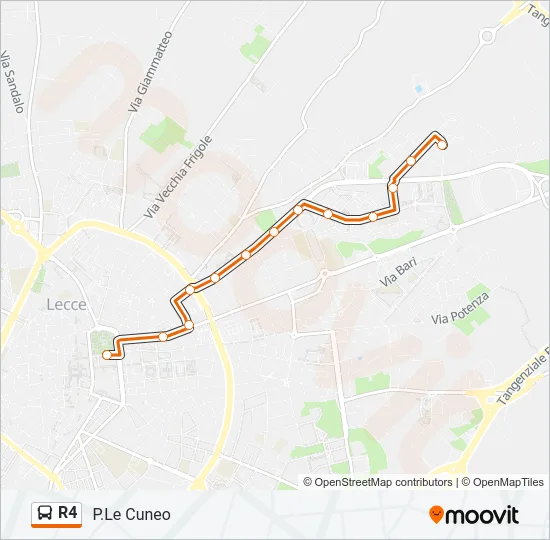R4 Bus Line Map
