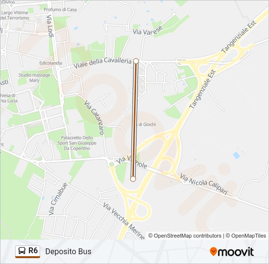 R6 Bus Line Map