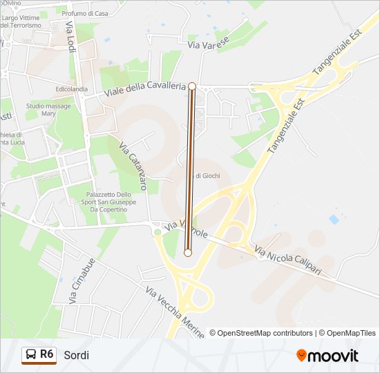 R6 Bus Line Map