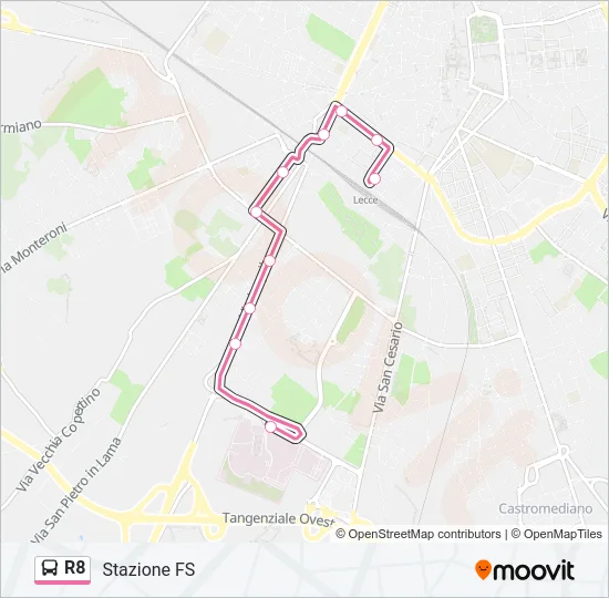 R8 Bus Line Map