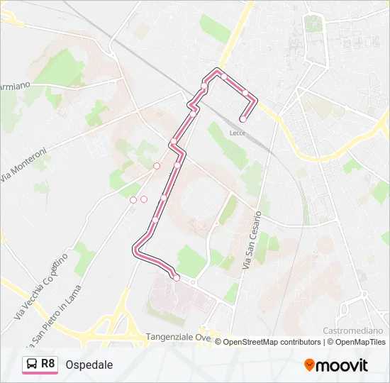R8 Bus Line Map