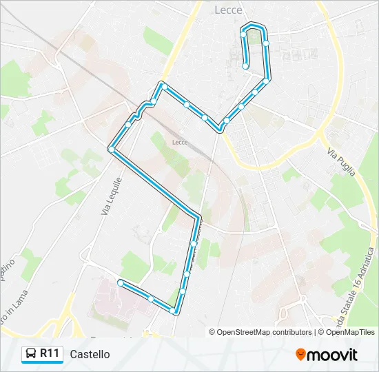 R11 Bus Line Map